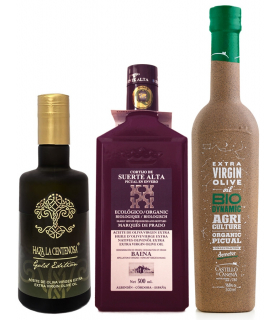 Sélection d'huiles d'olive variété picual