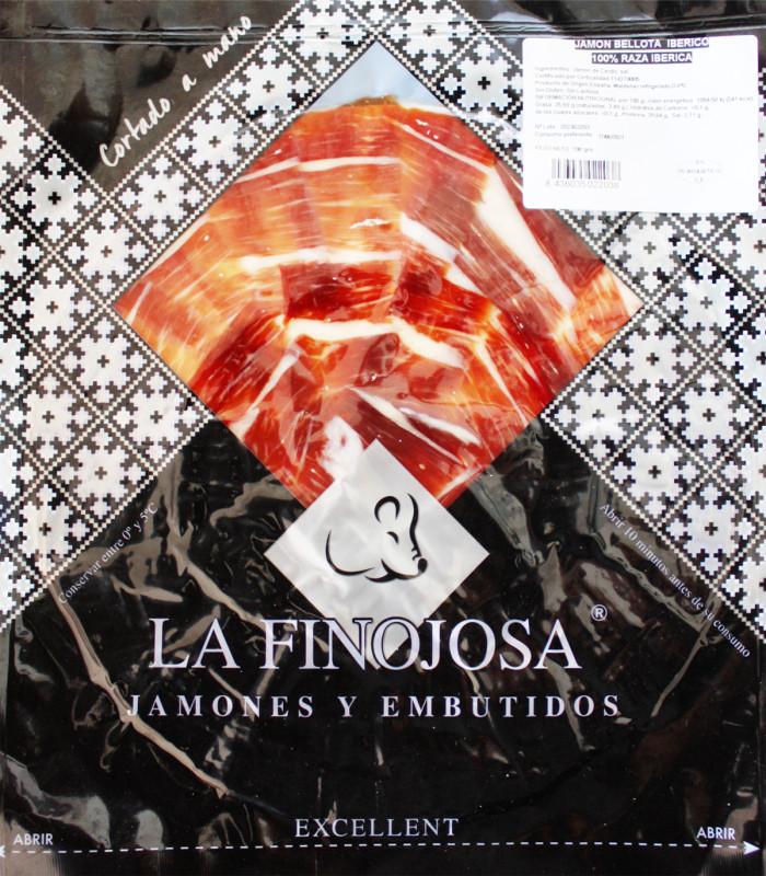 Jamón 100% ibérico de bellota Los Pedroches loncheado - La Finojosa Jamón 100% ibérico de bellota Los Pedroches loncheado - La Finojosa