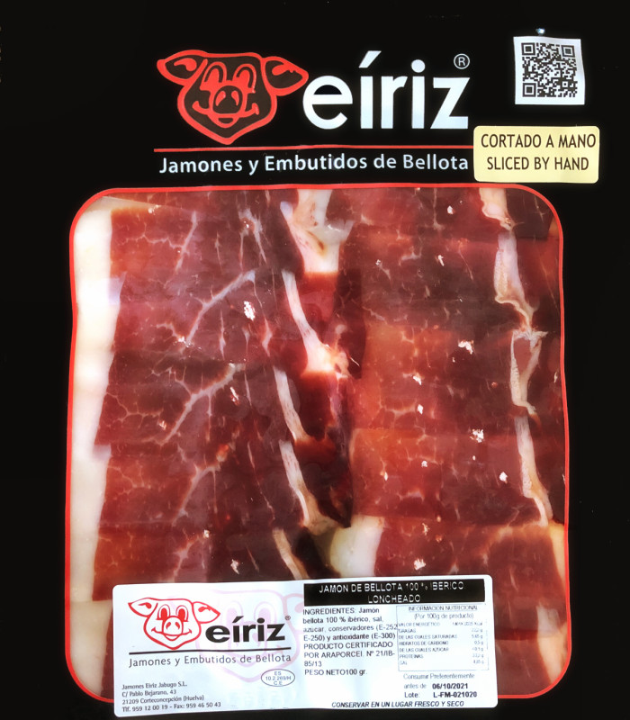 Sliced dry-cured Iberian ham  - Eíriz Sliced dry-cured Iberian ham  - Eíriz