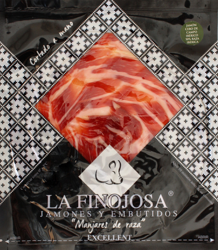 Jamón cebo de campo 50% ibérico loncheado - La Finojosa Jamón cebo de campo 50% ibérico loncheado - La Finojosa