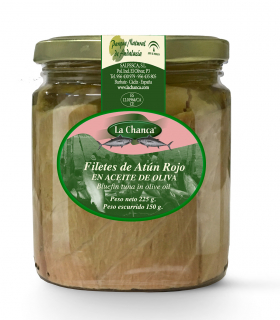 Filetes de atún rojo en aceite de oliva 225 g - La Chanca