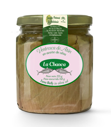 Shop online tuna belly meat in olive oil - Artisanal production of La Chanca