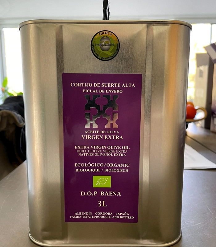 Picual Organic Extra Virgin Olive Oil - Cortijo de Suerte Alta (Spain, Baena)