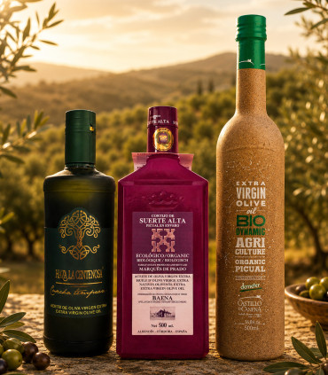 Sélection d'huiles d'olive variété picual