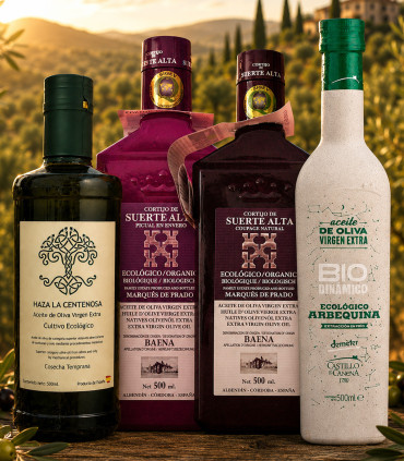 Sélection d'huiles d'olive écologiques andalouses