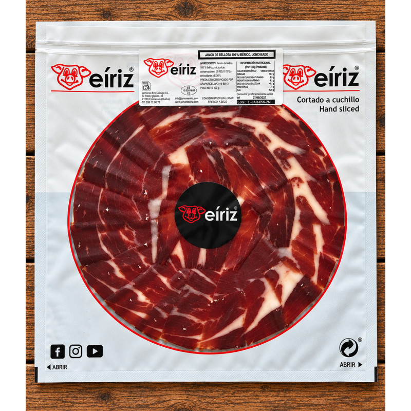 Sliced dry-cured Iberian ham  - Eíriz