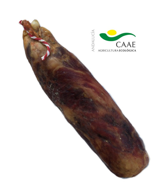 Organic acorn-fed iberian lomito cured meat presa Bellota - Finca Montefrío