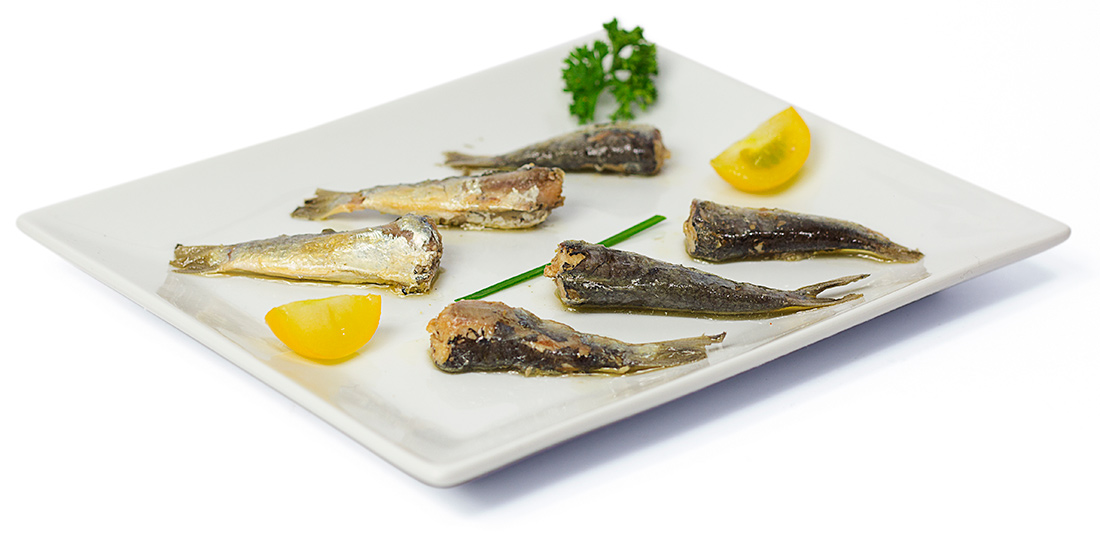 Small sardines ready to be eaten