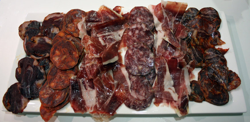 Plate of iberian ham