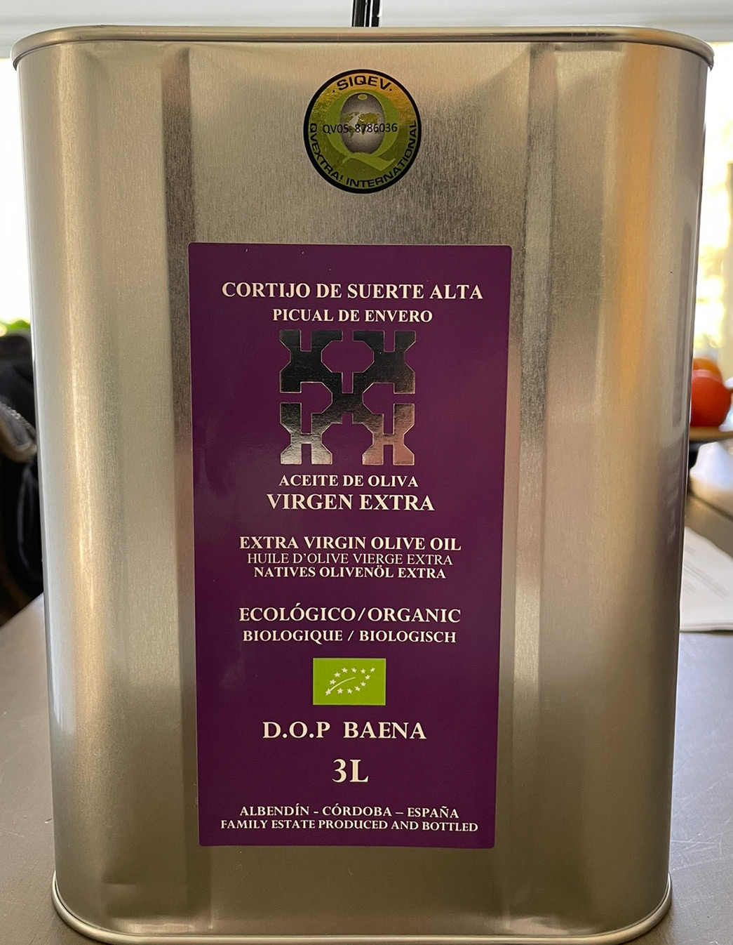Lata de 3 litros de aceite AOVE