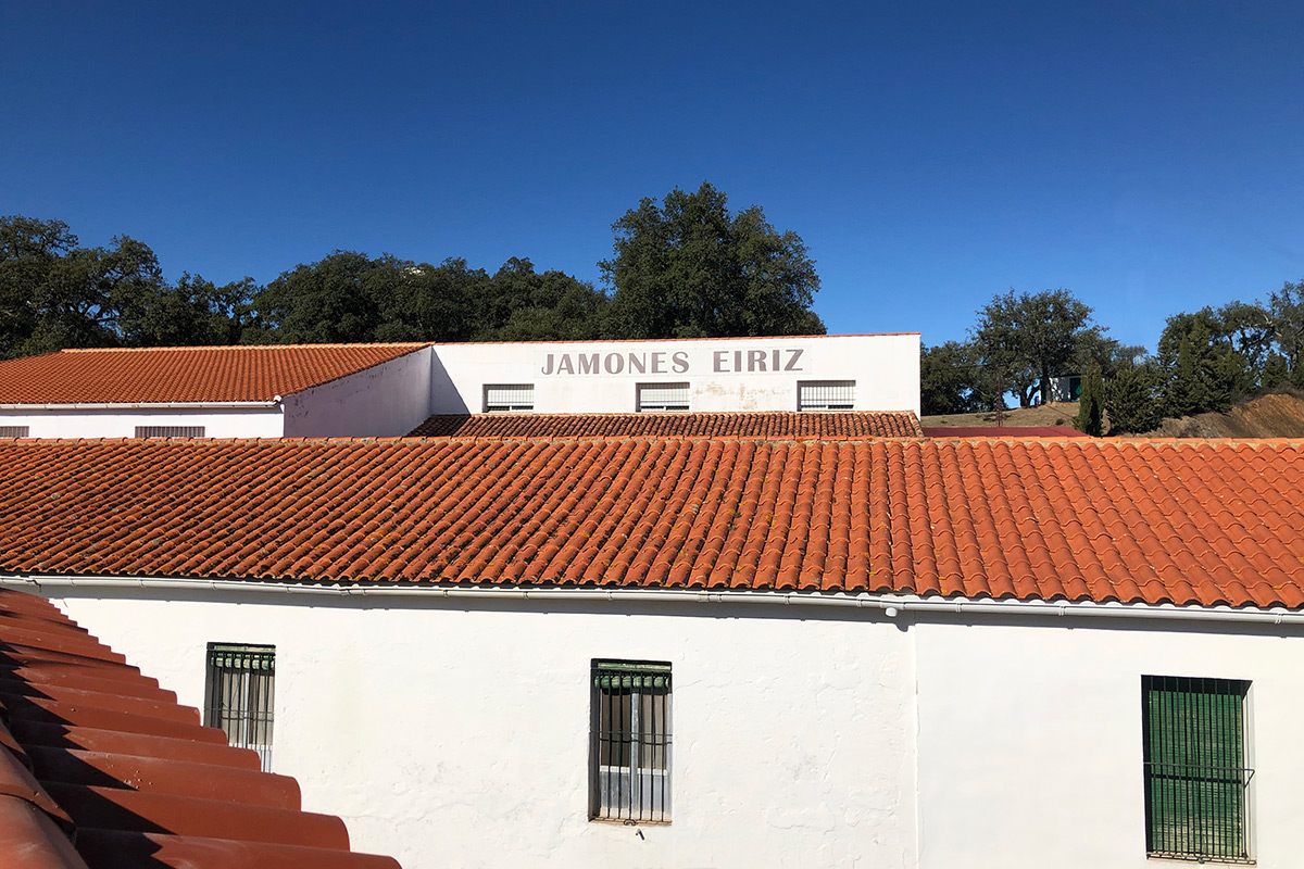 Pueblo fábrica jamón ibérico Huelva Jabugo