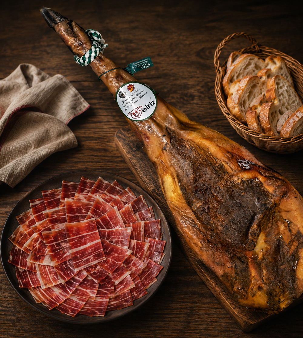 Jamón 50 % ibérico de cebo de campo Eíriz