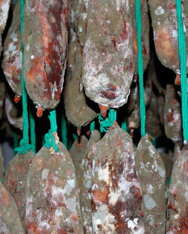 Acorn-fed iberico lomito cured meat presa - Curing cellars natural drying