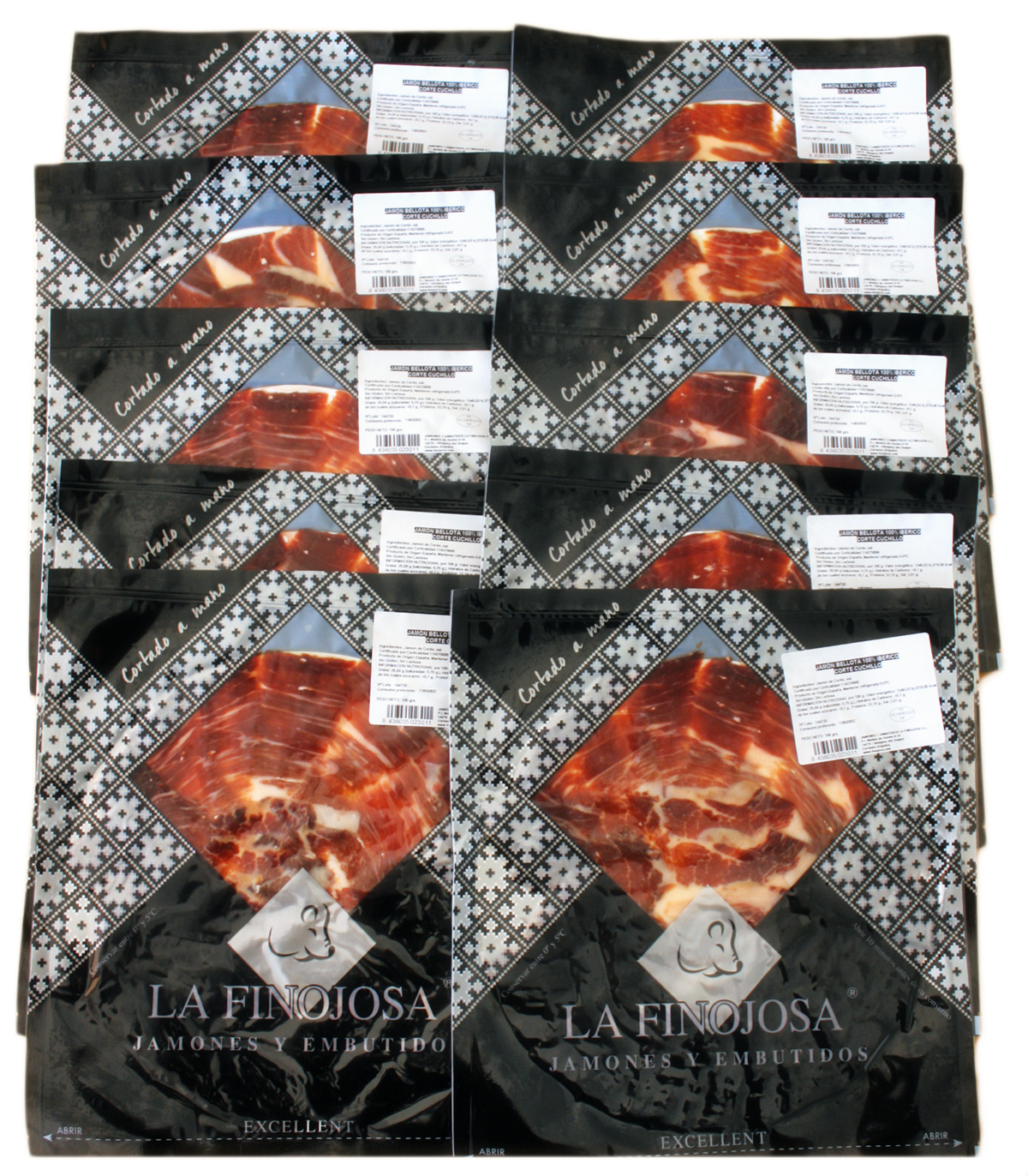 Pack of 10 ham bag La Finojosa